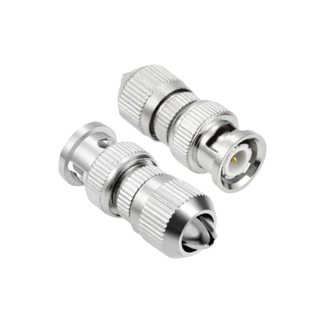 BNC Connector 4 Pieces BNC Screw-on Male Crimp (For RG6 / RG59 / Mini) (No Crimping Needed)