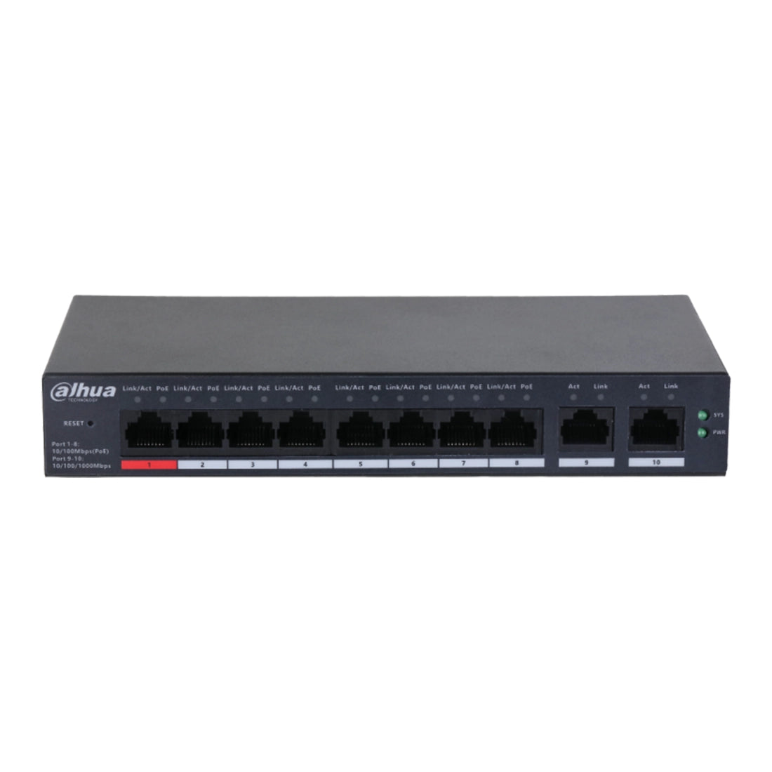 Dahua DH-CS4010-8ET-110 – 8 Port Cloud Managed PoE Switch 110W