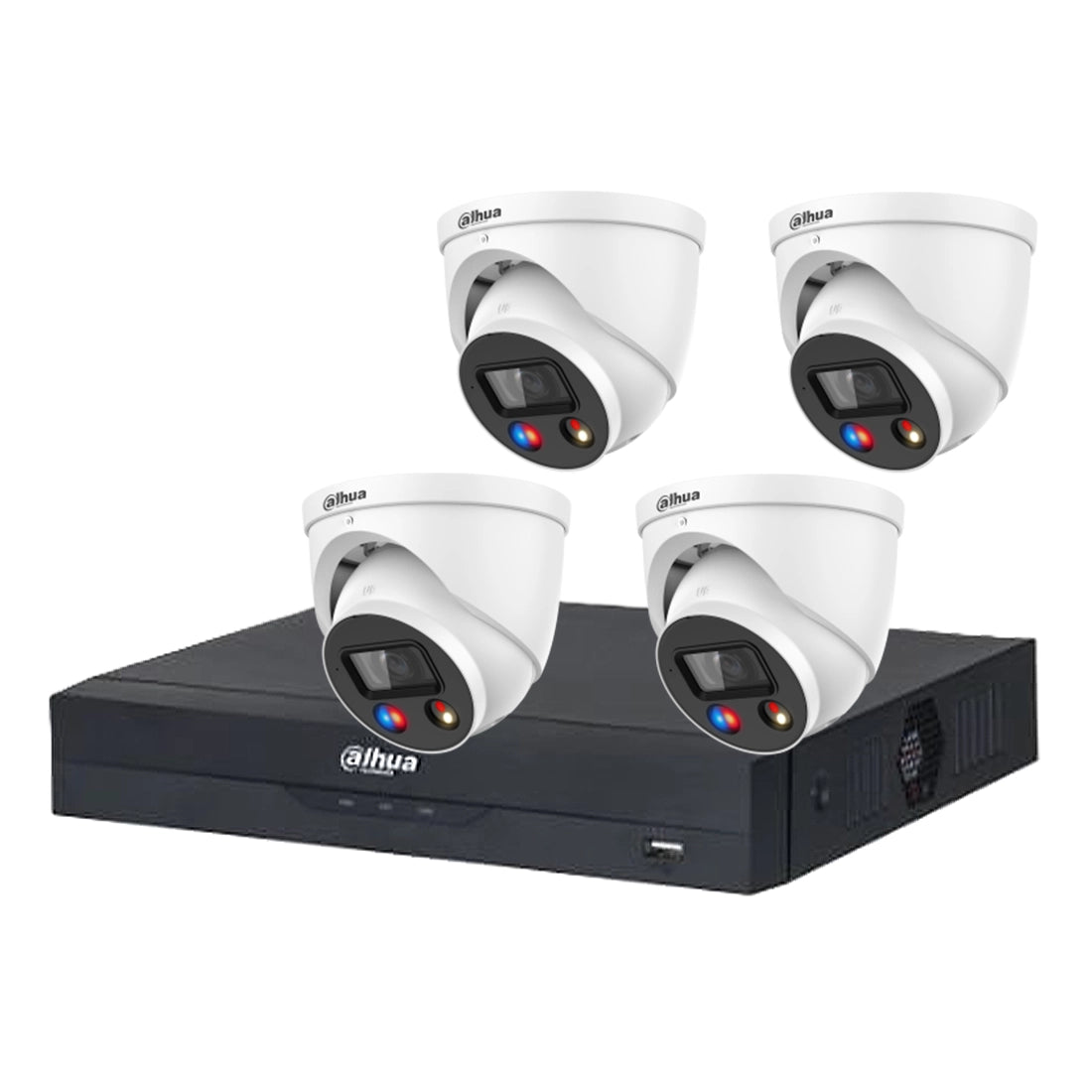 Dahua 8MP 4 Channel TiOC 2.0 Kit – 4 x DH-IPC-HDW3849H-AS-PV-S3/S4 Cameras + NVR4104HS-P-EI + 1TB HDD