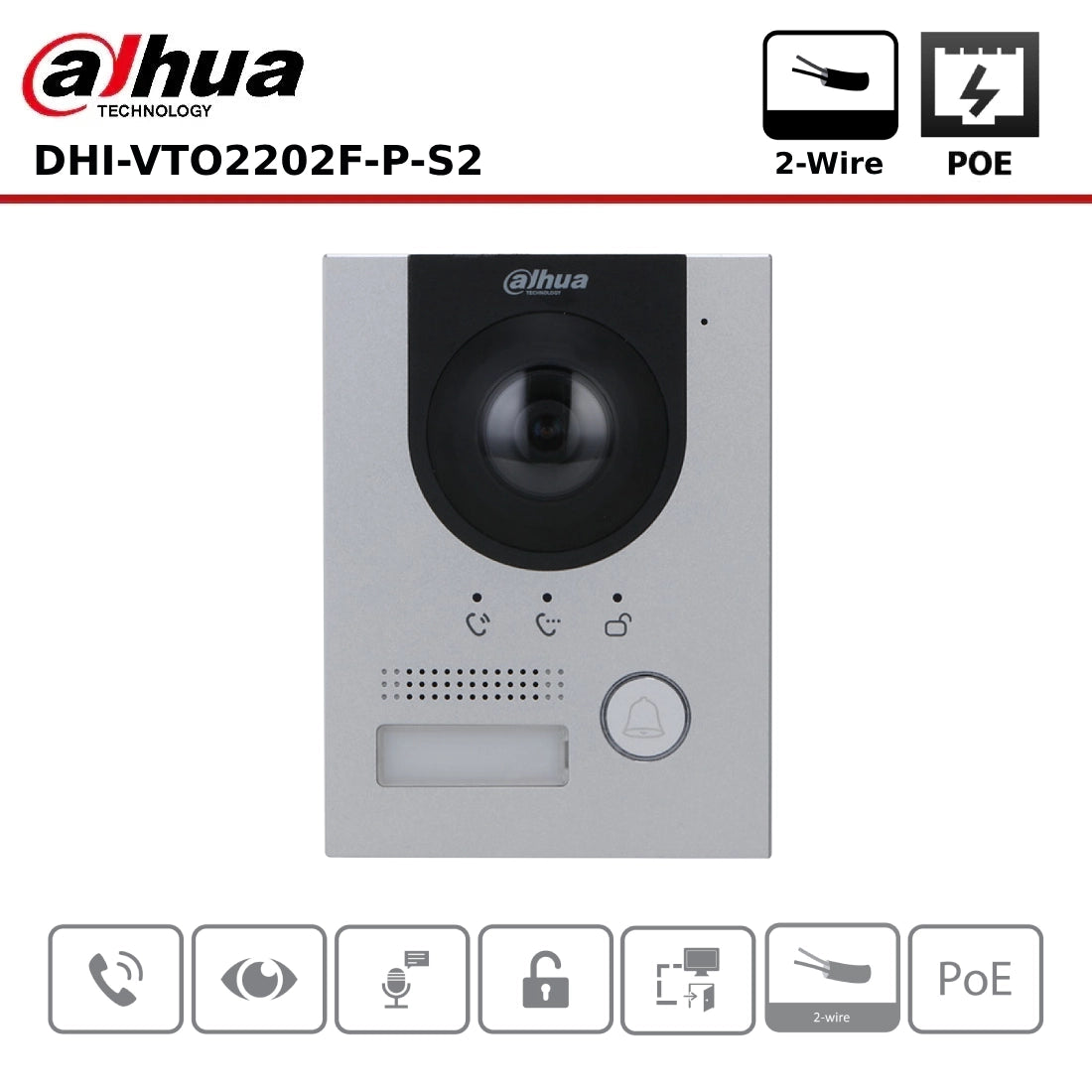 Dahua DHI-VTO2202F-P-S2 - IP Villa Door Station - CCTV Express UK