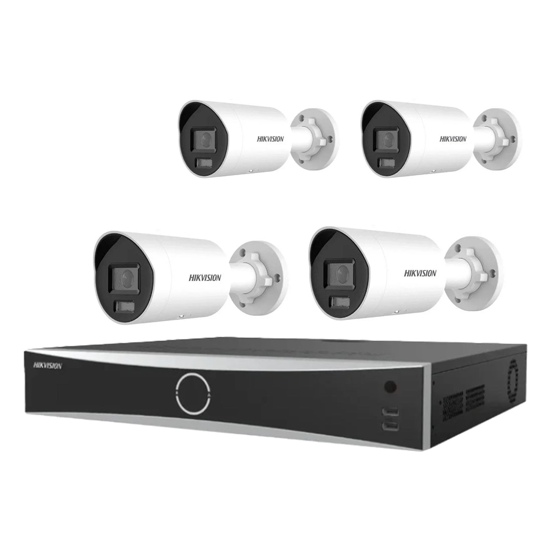 Hikvision 4MP AcuSense ColorVu Kit – 4 x DS-2CD2047G3-LI2UY/SL Cameras + DS-7604NXI-K1/4P NVR + 1TB HD