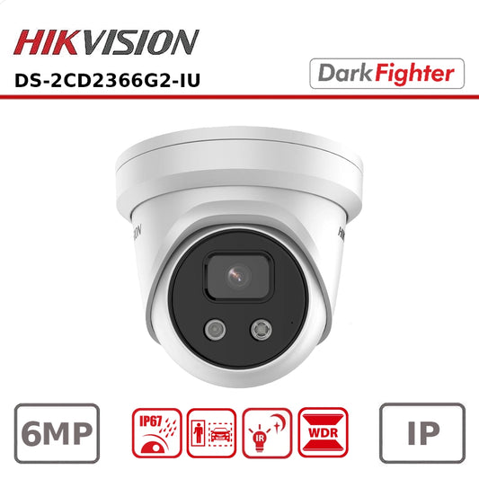 Hikvision DS-2CD2366G2-IU 6 MP AcuSense Powered-by-DarkFighter Fixed Turret Network Camera