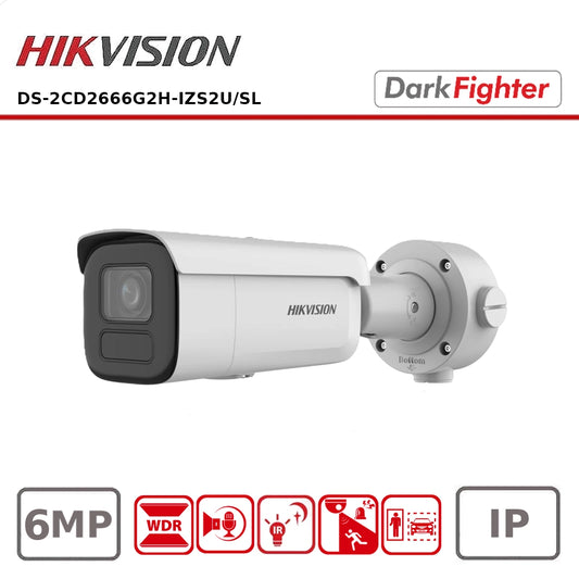 Hikvision DS-2CD2666G2H-IZS2U-SL 6MP Powered by Darkfighter Motorized Varifocal Bullet Network Camera