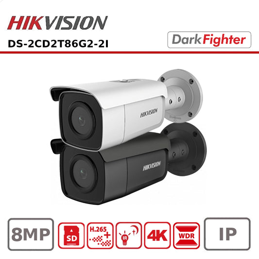 Hikvision DS-2CD2T86G2-2I Pro Series AcuSense 4K IP67 IR IP Bullet Camera,Fixed Lens