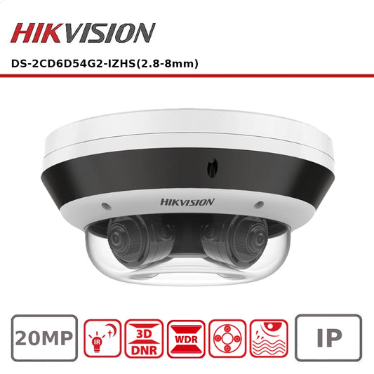 Hikvision DS-2CD6D54G2-IZHS 4x 5MP Multi-directional Network Camera with AcuSense, IR, and Motorized Zoom