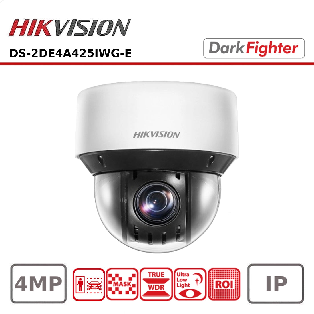 Hikvision DS-2DE4A425IWG-E 4MP 25x Optical Zoom AcuSense Compact IR Speed Dome with DarkFighter Technology