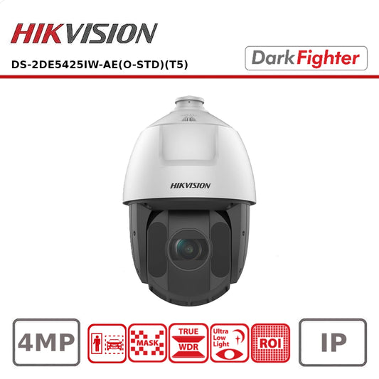 Hikvision DS-2DE5425IW-AE(O-STD)(T5) 4MP 25x Optical Zoom AcuSense Network IR Speed Dome with DarkFighter Technology