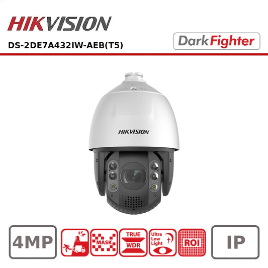 Hikvision DS-2DE7A432IW-AEB(T5) 4MP 32x Optical Zoom AcuSense Network IR Speed Dome with DarkFighter and 200m IR