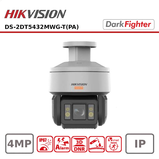 Hikvision DS-2DT5432MWG-T(PA) 4MP TandemVu PTZ Camera with 32× Zoom, 4G Connectivity & Anti-Corrosion Polymer Housing