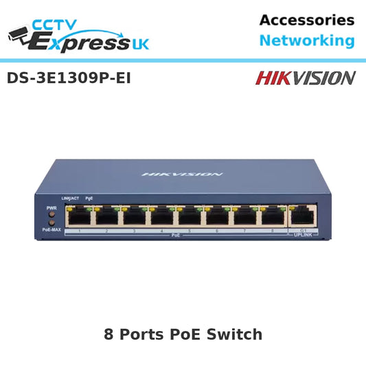 Hikvision DS-3E1309P-EI 8-ports 100Mbps smart managed PoE+ switch