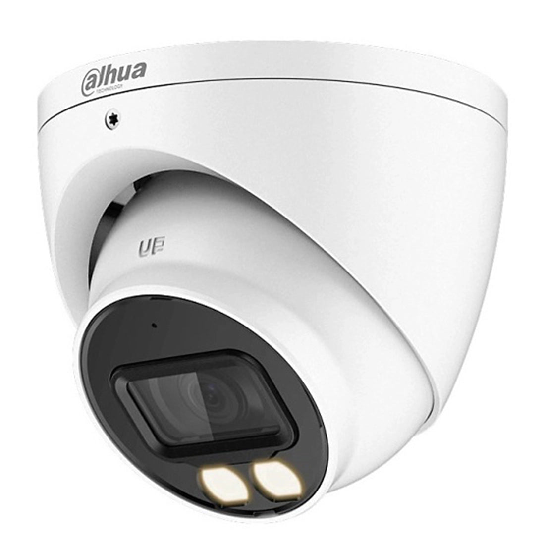 Dahua 5MP DH-HAC-HDW1509TP-IL-A-POC Smart Dual Light IR + LED Full-Colour Turret CVI PoC Camera with Mic - Power Over Coax