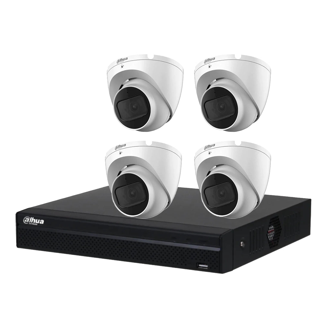 Budget 5MP Dahua IP CCTV Kit – 4 x IPC-HDW1530TP-S6 + 4CH NVR + 1TB – IR Night Vision