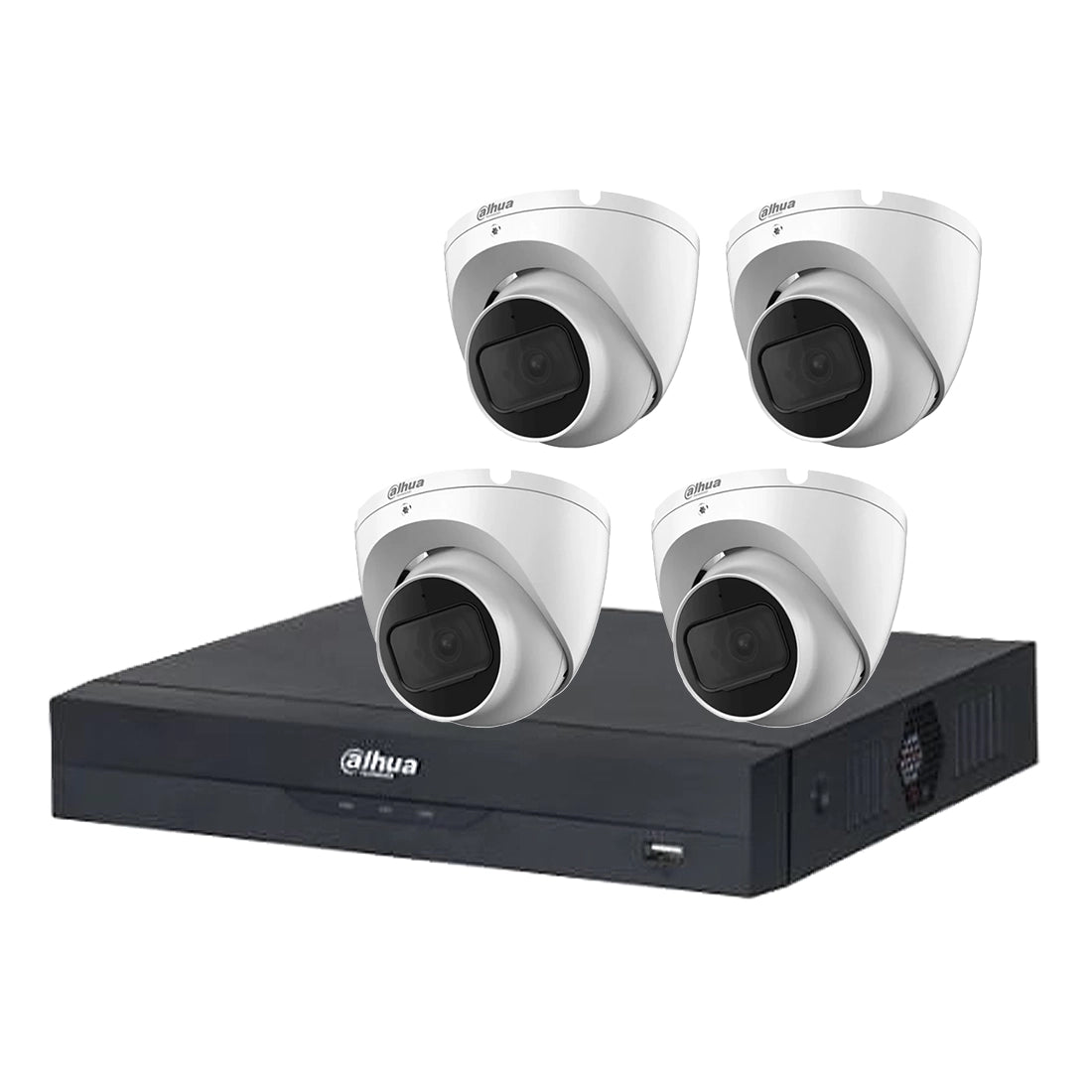 Budget 8MP Dahua IP CCTV Kit – 4 x IPC-HDW1830TP-S6 + 4CH NVR + 1TB – IR Night Vision
