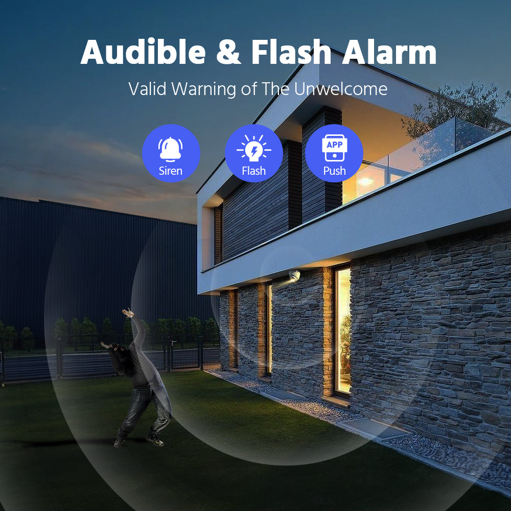 Hikvision OEM Series IPT250W-HT 3K ColorVu Hybrid Light IP Turret Camera with Two-Way Audio Human Vehicle Detection IP67 - White