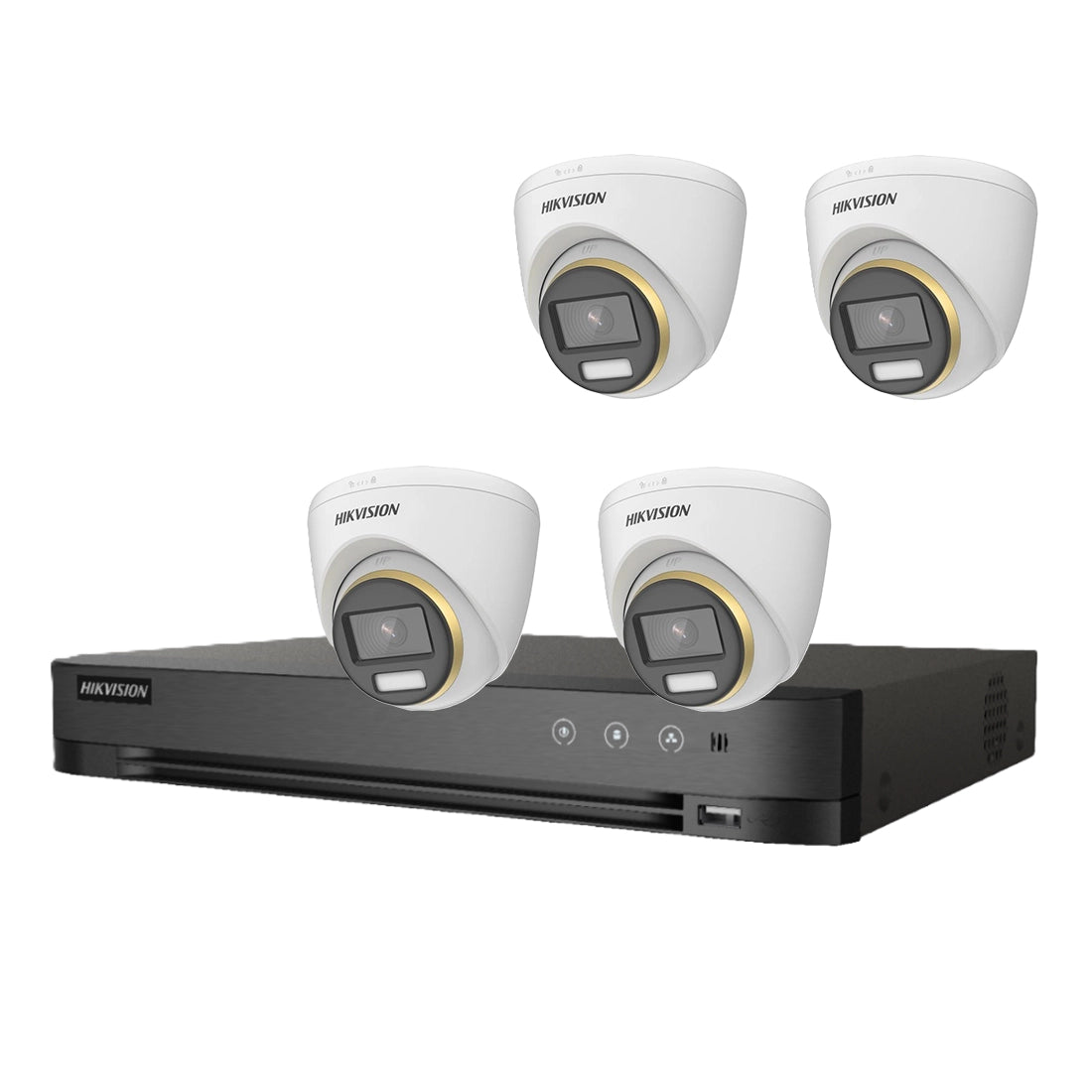 Hikvision 8MP AcuSense ColorVu Kit – 4 x DS-2CE72UF3T-E Cameras + iDS-7204HTHI-M1/P DVR + 1TB HD