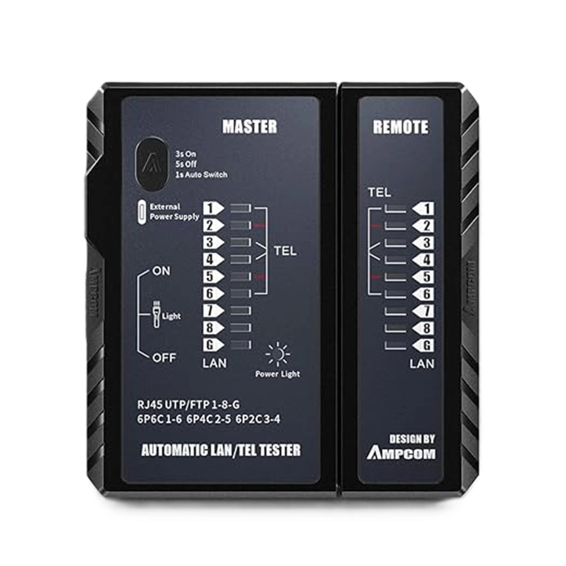 Network Cable Tester with RJ45 RJ11 Port, Ethernet Cable Tester, Ethernet Tester Tool Fast/Slow Testing, POE Test UTP/STP Cable Checker