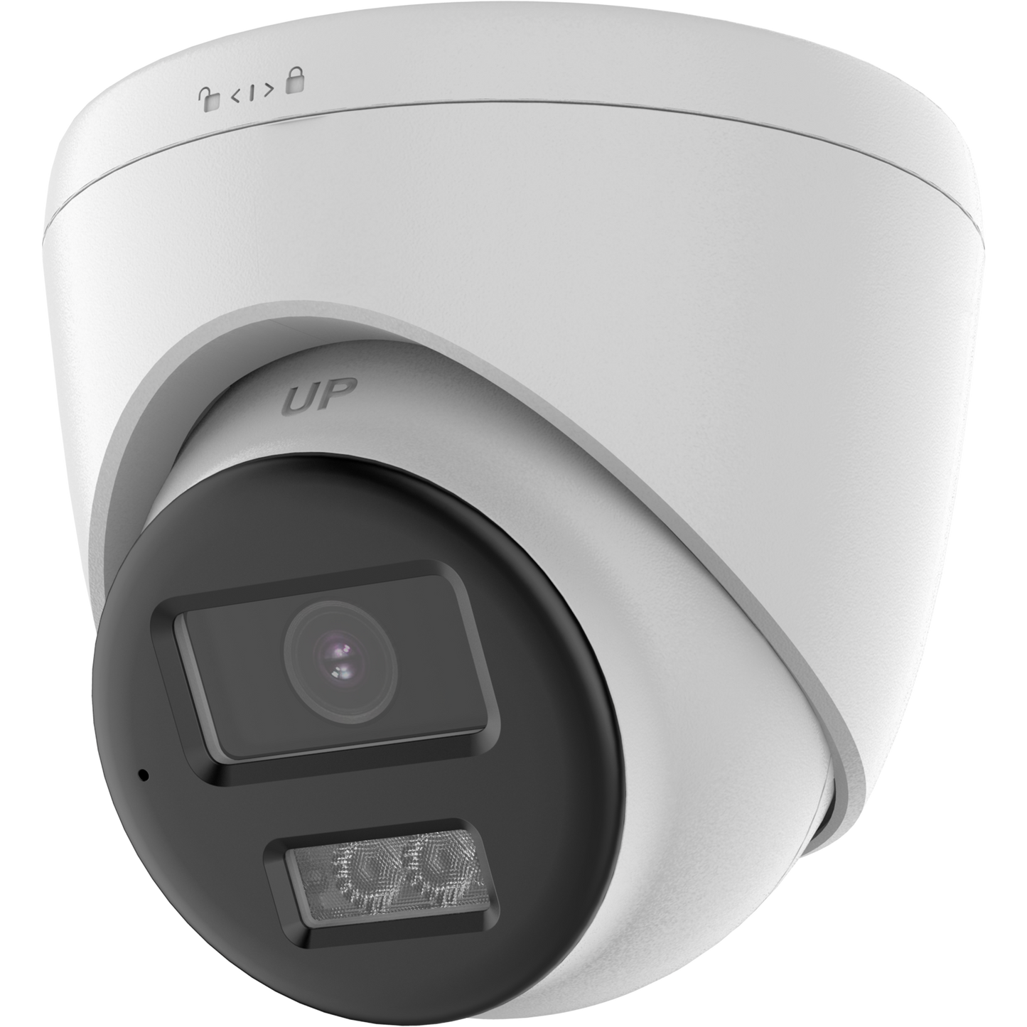 Hikvision OEM Series TVI T259W-HT 3K ColorVu Hybrid-Light TVI Turret Camera with Two-Way Audio - White