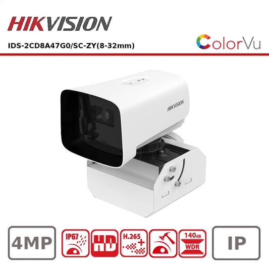 Hikvision iDS-2CD8A47G0/SC-ZY 4MP DeepinView Bullet Camera with ColorVu, ANPR & Self-Cleaning Lens
