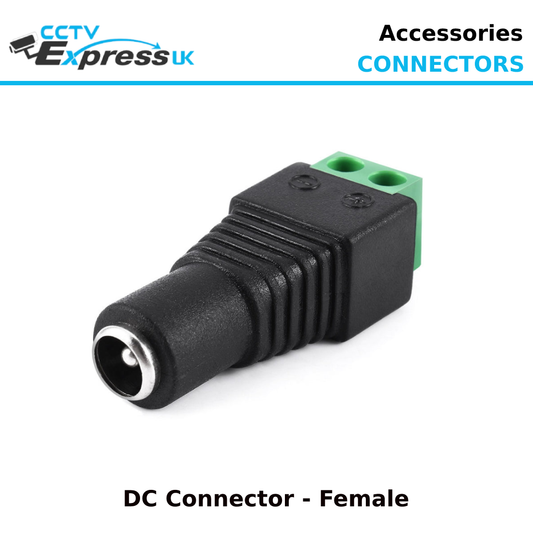 DC Female Jack Connectors - DC Power Connector Plug - Female - CCTV Express UK