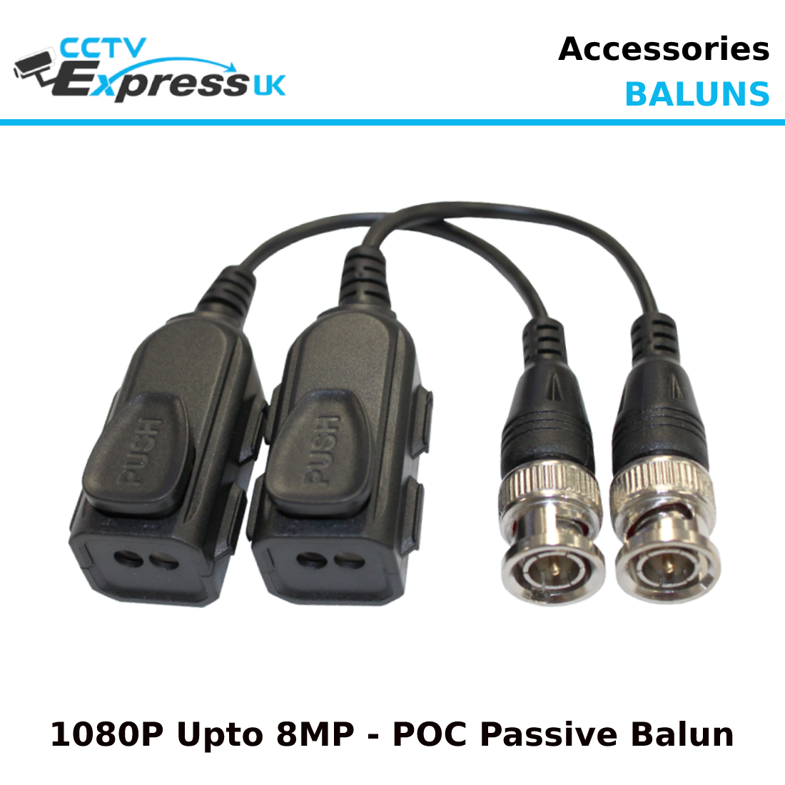 8MP Haydon HD POC Passive Video Balun 1080p Upto 8MP - HAY-HDVB01POC-PT - CCTV Express UK