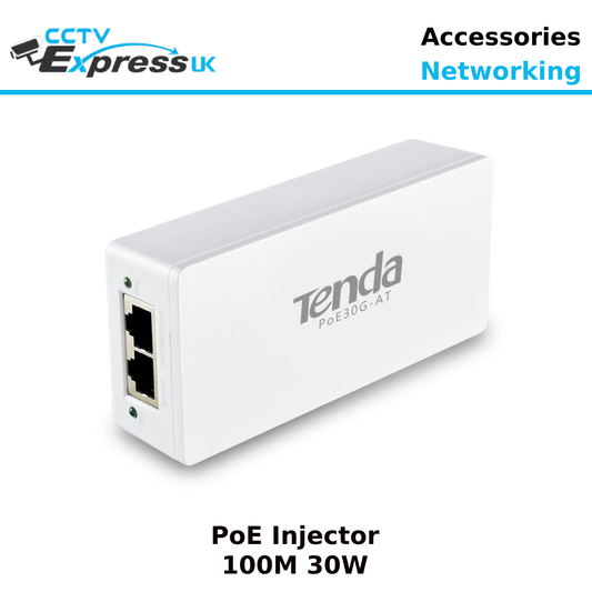 Tenda PoE Injector 100M 30W - PoE30G-AT - CCTV Express UK