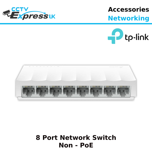 TP-Link 8-Port 10/100Mbps Desktop Network Switch - LS1008 - CCTV Express UK