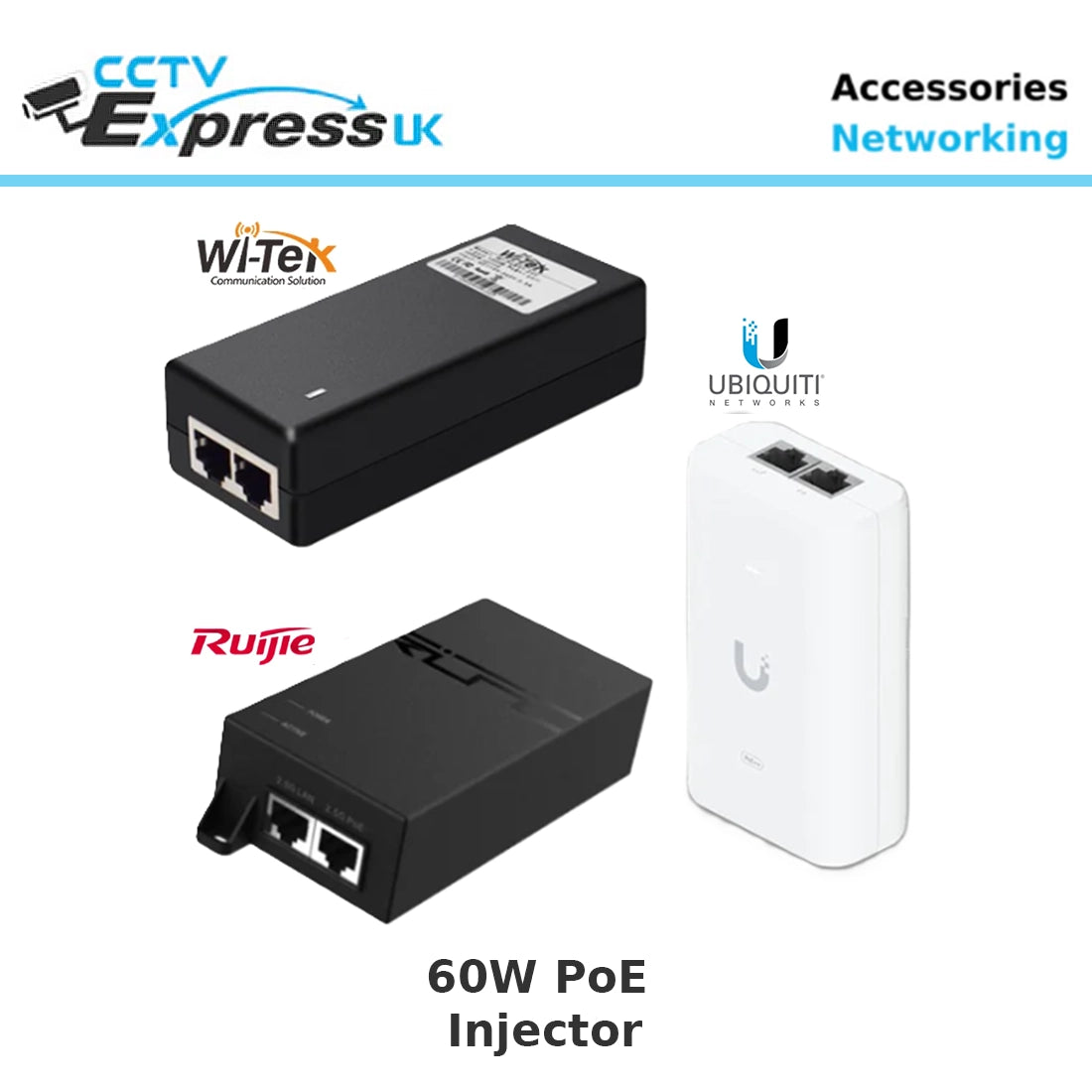 60W POE Injector for Hikvision and Dahua IP PTZ Cameras - Ubiquiti or ...