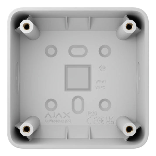Ajax 107589 SurfaceBox – Surface Mounting Box for LightSwitch or Outlet, White