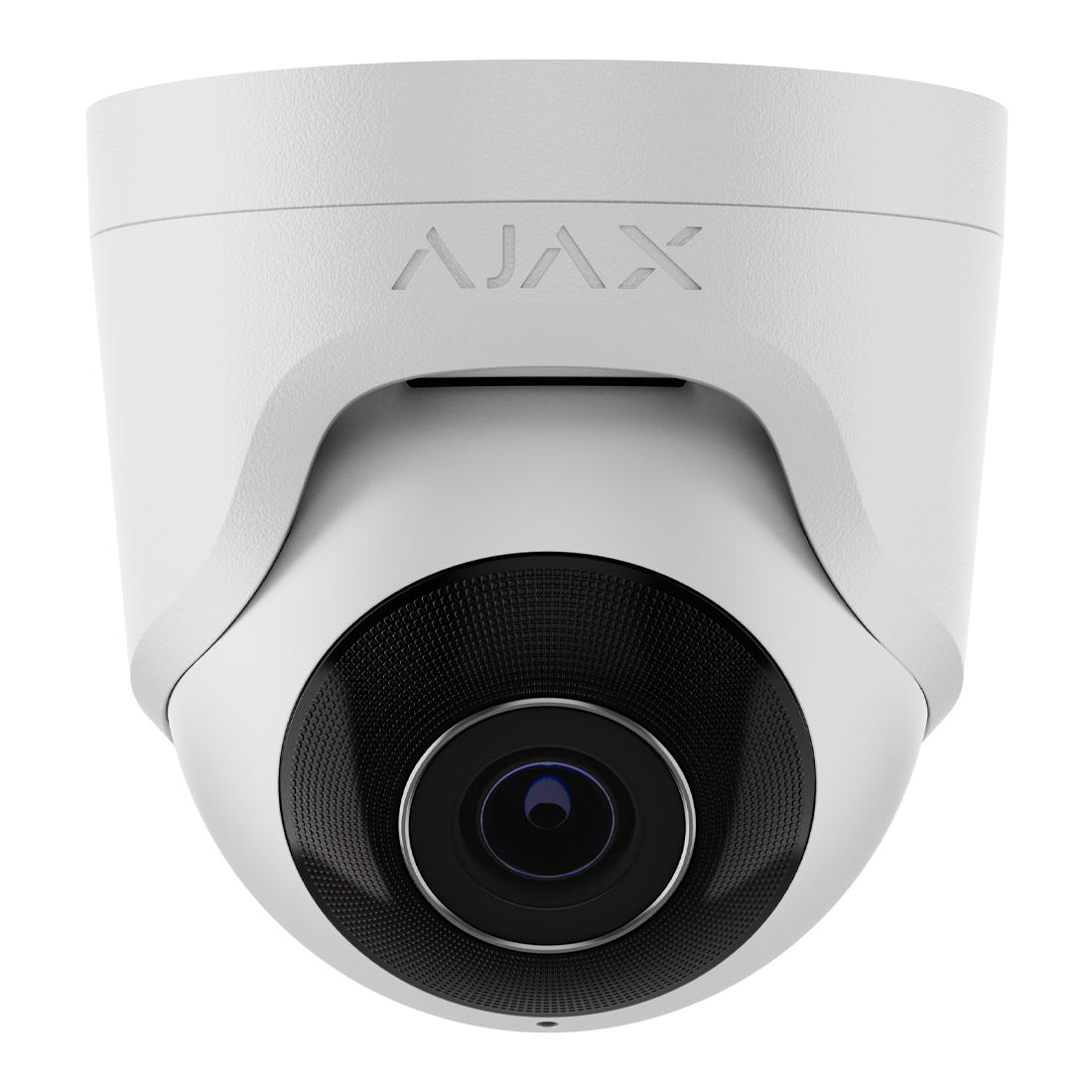 Ajax 64927 8MP 4K Ultra HD White TurretCam IP Security Camera with 2.8mm Fixed Wide-Angle Lens and IR Night Vision