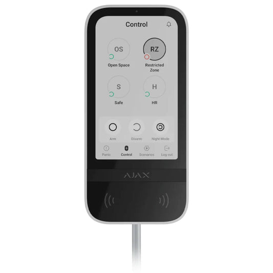 AJAX Fibra KeyPad TouchScreen Arming Station - White (AJA-81718)"NR"