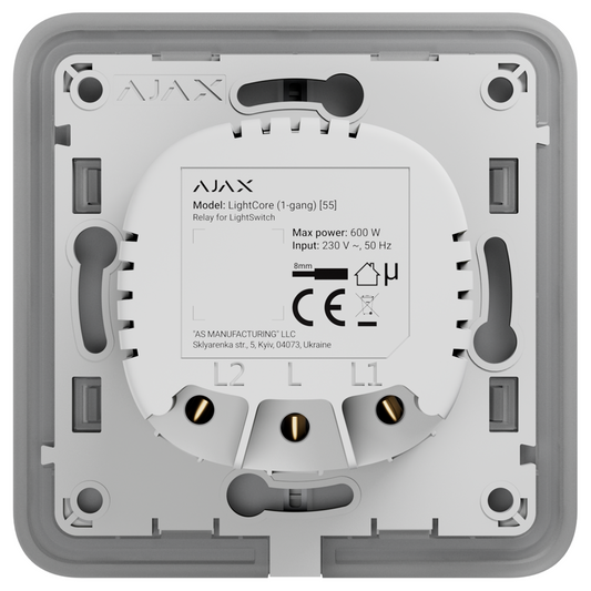AJAX-63114 LightCore 1 Gang