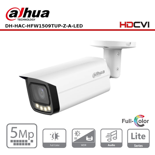 Dahua HAC-HFW1509TUP-Z-A-LED - 5MP HDCVI Full-Colour Vari-Focal Bullet Camera