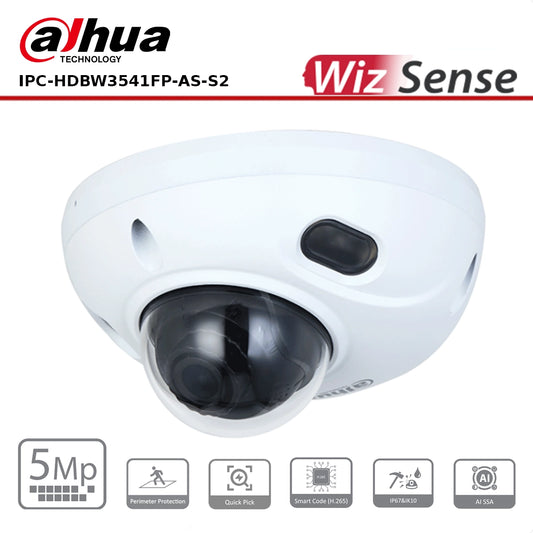 Dahua DH-IPC-HDBW3541FP-AS-0280B-S2 5MP IR Fixed-focal Dome WizSense Network Camera