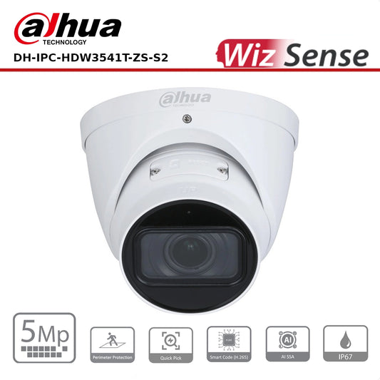 Dahua IHDW3541T-ZS-S2 5MP IR Vari-focal Eyeball WizSense Network Camera