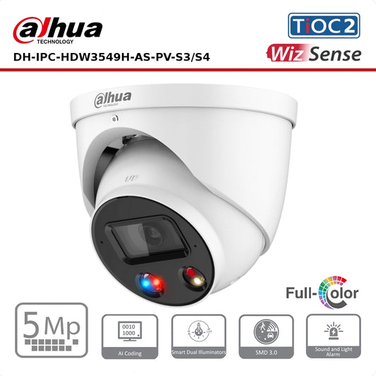 5MP Dahua DH-IPC-HDW3549H-AS-PV-S3/S4 5MP TiOC 2.0 Fixed-focal Eyeball Network Camera