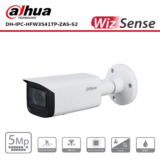 Dahua IPC-HFW3541T-ZAS-S2 5MP IR Vari-focal Bullet WizSense Network Camera