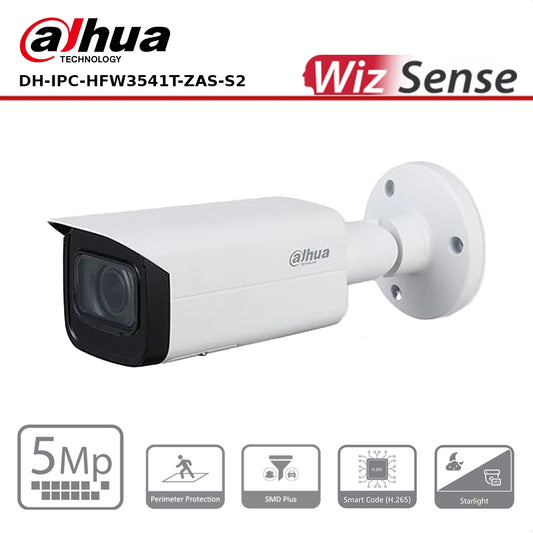 Dahua IPC-HFW3541T-ZAS-S2 5MP IR Vari-focal Bullet WizSense Network Camera