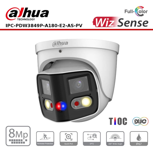 Dahua IPC-PDW3849P-A180-E2-AS-PV - 2x4MP TiOC Duo Splicing Network Camera