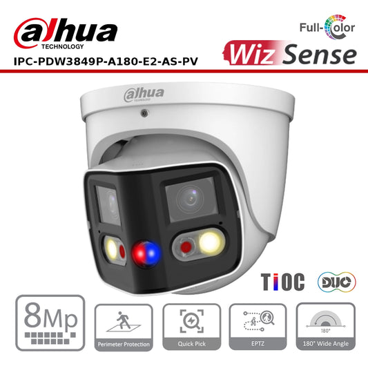 Dahua IPC-PDW3849P-A180-E2-AS-PV - 2x4MP TiOC Duo Splicing Network Camera