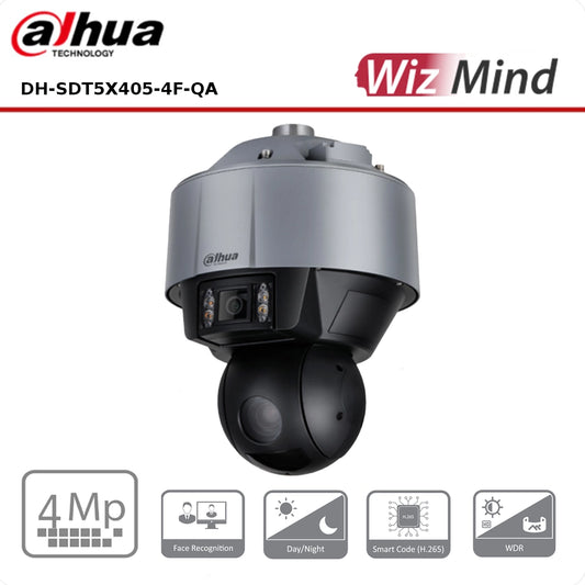 Dahua DH-SDT5X405-4F-QA-0600 - 4MP Starlight+ IR WizMind Network Dual-PTZ Camera