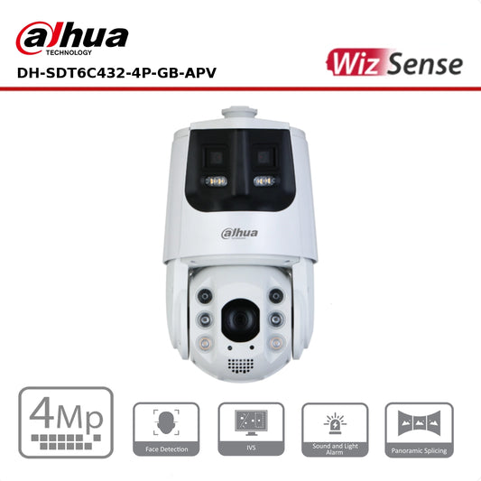 Dahua DH-SDT6C432-4P-GB-APV - 4MP 32x Dual Light Network Panoramic PTZ Camera