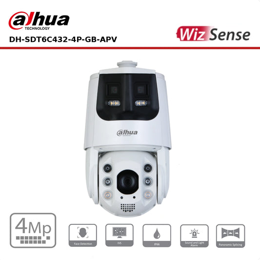 Dahua DH-SDT6C432-4P-GB-APV - 4MP 32x Dual Light Network Panoramic PTZ Camera