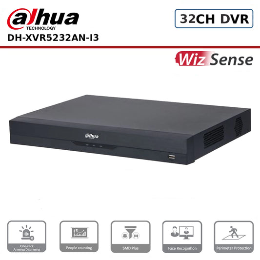 Dahua DH-XVR5232AN-I3 32 Channels Penta-brid 5M-N/1080P 2HDDs WizSense Digital Video Recorder