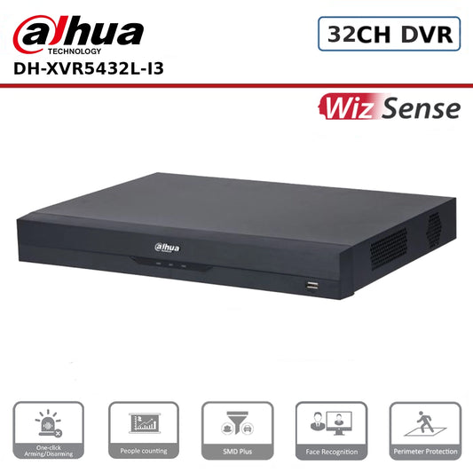 Dahua DH-XVR5432L-I3 32 Channels Penta-brid 5M-N/1080P 1.5U 4HDDs WizSense Digital Video Recorder