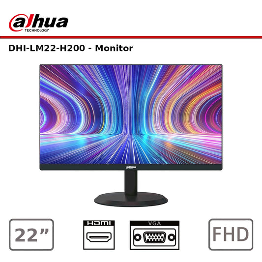 Dahua DHI-LM22-H200, 22 inch 1080P monitor, HDMI & VGA, speakers