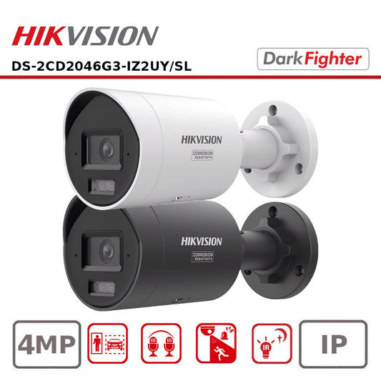 Hikvision DS-2CD2046G3-IZ2UY/SL 4MP AcuSense Live-Guard Mini Bullet Camera Motorized Zoom, Strobe/Audio Alarm
