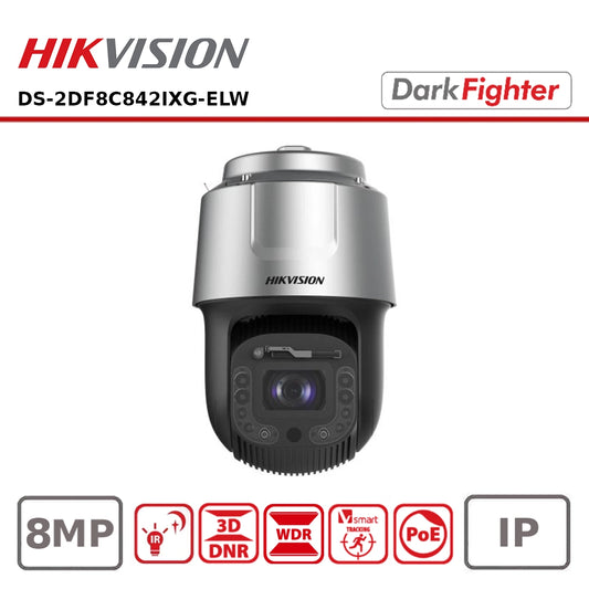 8MP Hikvision DS-2DF8C842IXG-ELW 4K 8MP 42x Zoom DarkFighter IR Network Speed Dome IP PTZ Camera