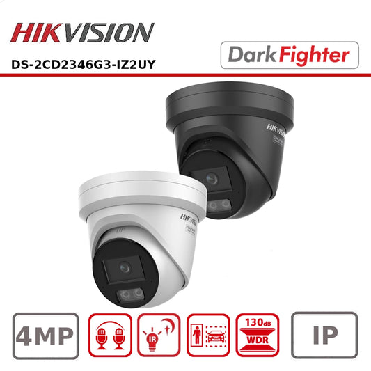 Hikvision DS-2CD2346G3-IZ2UY 4 MP ACUSENSE MOTORIZED VARIFOCAL TURRET NETWORK CAMERA