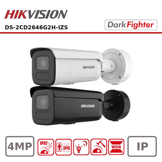 Hikvision DS-2CD2646G2H-IZS 4 MP Powered by Darkfighter Motorized Varifocal Bullet Network Camera