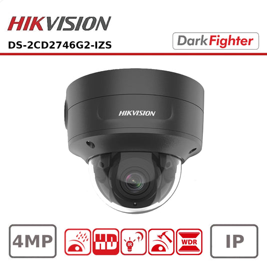 Hikvision DS-2CD2746G2-IZS 4 MP AcuSense Powered-by-DarkFighter Motorized Varifocal Dome Network Camera